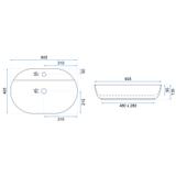 Lavatório de apoio Rea Aura 61 White Gold Brush