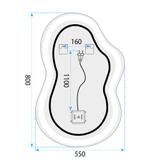 LUSTRO ŚCIENNE LED UNO 80x55 cm