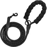 Smycz i obroża dla psa odblaskowa PJ-091 czarna