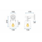 Wandlampe APP467-1W White