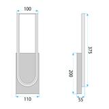 Wandlampe LED APP1782-W Brush Gold/Black