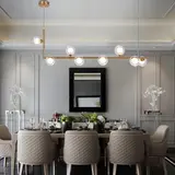 Deckenlampe Gold Glas Kugel 8 Stk. APP615-8CP