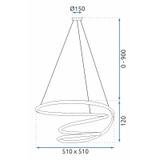 Люстра LED G080-1CP Gold