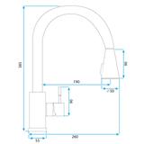 Keukenkraan REA CROSS Brush Steel