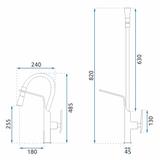 Maišytuvas virtuvės Rea Castor gold brush