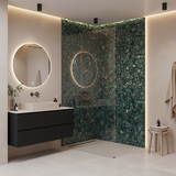 Stena za prhanje Rea Flexi Transparent / Titan 140