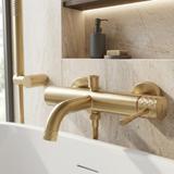 Bathroom faucet Rea Lungo Diamond Brush Gold