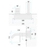 Wall Mounted faucet Rea Foster Brush Nickel