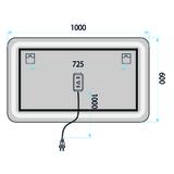 Lustro ścienne LED 100x60cm EDIT