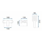 REA URBAN Βρύση ντους χρωμίου με ακουστικό