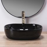 Умивальник на стільницю Rea Amelia Black чорна