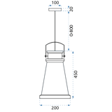 Hängelampe ASTI A Black / Gold