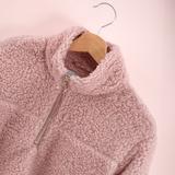 Bluza Damska Sherpa z kołnierzem Dirty Pink  S