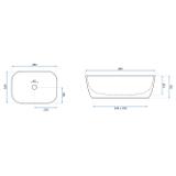 Умивальник на стільницю Rea Belinda Blanka Marmur Matt