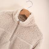 Bluza Damska Sherpa z kołnierzem Beige l