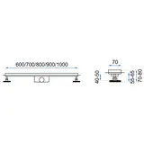 Odpływ Liniowy REA PURE NEO PRO Miedź Szczotkowana 70