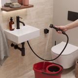 Washbasin faucet with bidetta Rea Lungo Black