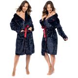 Bathrobe Roger Women Navy Red M