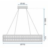 Hängelampe LED APP1569-CP Gold 80cm