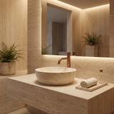 Amelia Travertine Classic 48 Lavatório de apoio brilhante