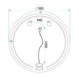Miroir LED 100cm Modern