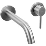 Inbouw wastafelkraan Rea Owen Brush Steel + BOX