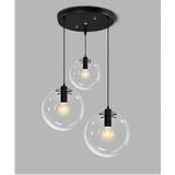 Hängelampe Glas Lassi Black 20+25+30 cm