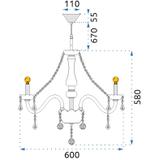 Deckenlampe Kristall 300752