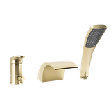 Třídílná vanová baterie REA RIVEN Brush Gold