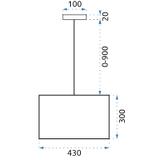 Deckenlampe mit Feder Gold APP662