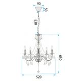 Deckenleuchte EBT014-5CP CHROME