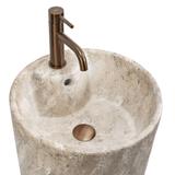 νιπτήρας δαπέδου κεραμικός/ μαρμάρινη όψη  Blanka Savana Matt  Μ: 40 x Π 40 Ύψος 85 Βάθος 14,5 εκ