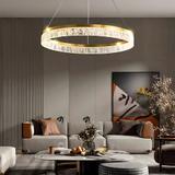 Lampa wisząca LHJ046-CP 50 cm ZŁOTA