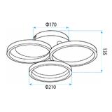 Lampa sufitowa LED APP1919-C Czarna