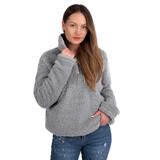 Bluza Damska Sherpa z kołnierzem Light Grey S