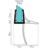 Uszczelka dolna do kabiny prysznicowej 6-8 mm Rea