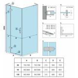 Kabina Prysznicowa REA Hugo 80x80 Złota Szczotkowana