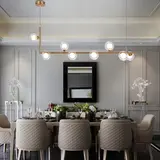 Deckenlampe Gold Glas Kugel 8 Stk. APP615-8CP