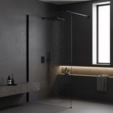 Shower screen Rea Flexi Transparent / Black 120