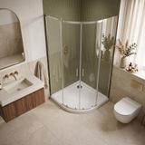 Shower tray Rea Look White 80x80