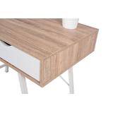 BIURKO SKANDYNAWSKIE Z SZUFLADAMI WHITE/DĄB SANOMA FFT180902