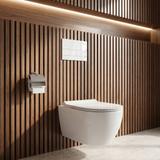 Unterputz-WC-Gestell Set Slim 024N mit T White Glass Drückerplatte