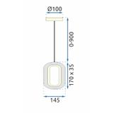 Kristall-Hängelampe LED G114-1CP Złota