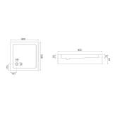 Καμπίνα ντους Rea City 80x100 Brush Copper