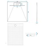 Duschtasse Bazalt Grey 90x90