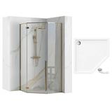 Duschkabine DIAMOND GOLD 90x90