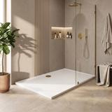 Plato de ducha Rea Savoy biały 80x100