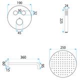 Shower system  Rea Lungo Diamond Copper + BOX