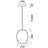 Hängelampe AMBER LOFT 52 cm APP567-1CP