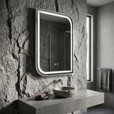 Lustro ścienne LED ZONE 80x60 Nikiel Szczotkowany